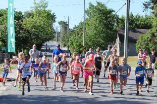 The Kids 2k run got off to an enthusiastic start.